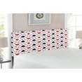 thumbnail image 2 of Casino Headboard, Poker Cards Advertising Holidays Getaways Tourist Destinations Pleasure Art Print, Upholstered Decorative Metal Bed Headboard with Memory Foam, Full Size, Red Black, by Ambesonne, 2 of 4