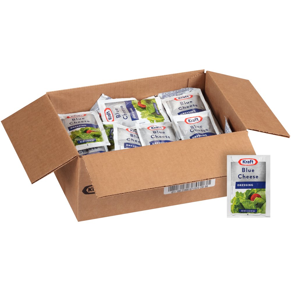 KRAFT Single Serve Blue Cheese Salad Dressing, 1.5 oz. Packets (Pack of