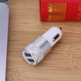 thumbnail image 3 of Cargador de adaptador de encendedor de cigarrillos de coche dual USB 2.1A de metal (blanco + plata) Likrtyny Accesorios para autos y motos, 3 of 6