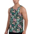 thumbnail image 2 of Lsque Rose Flowers Pattern Mens Tank Tops Muscle Athletic Quick Dry Sleeveless Workout Fitness T Shirts Beach Tank Top, Loose-fit Sleeveless Shirt for Men-Large, 2 of 7