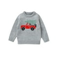 thumbnail image 2 of 0-3Y Autumn Winter Baby Boys Christmas Sweaters 6M 9M 12M 18M 24M 3Y Long Sleeve Round Neck Cartoon Print Knit Pullover Tops, 2 of 10