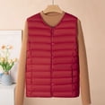 thumbnail image 2 of Light pour Femmes Automne Hiver Gilet Sans Col pour Femmes Grande Taille Manteau Col Rond, 2 of 3