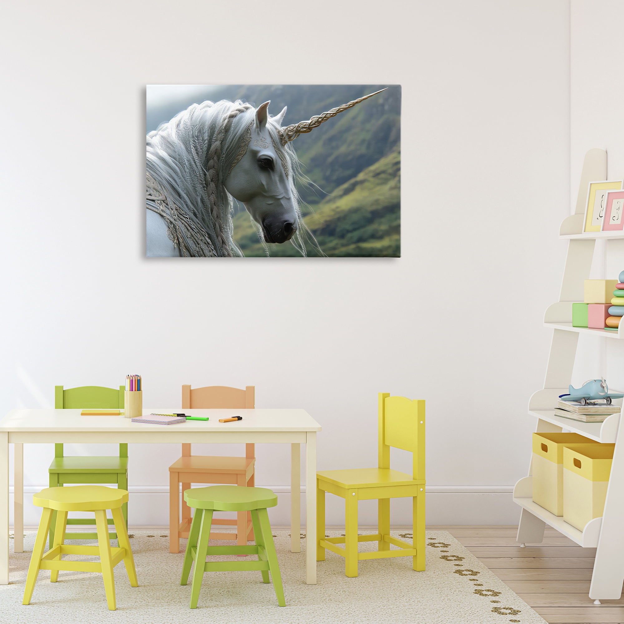 Stupell Industries Celtic Unicorn Braided Mane Canvas Wall Art, design by The Wands Want