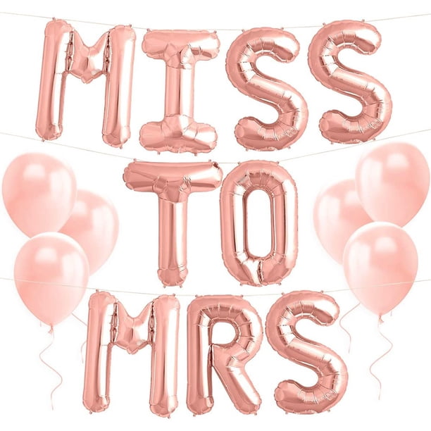 Globos para despedida de soltera, globos de oro rosa para futura novia, globos de aluminio Mylar de primera calidad con helio, globos resistentes reutilizables para decoraciones de fiestas de bodas,
