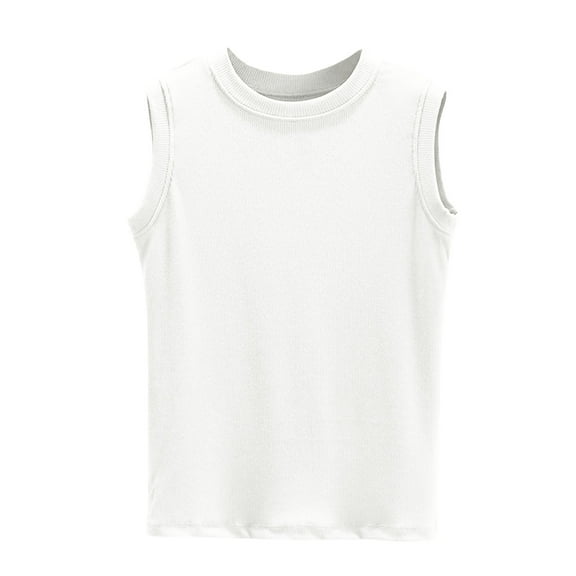 ameIAEA Women's Sleeveless Scoop Neck Tank Tops Summer Basic Cami Solid Color Soft Tee Shirts