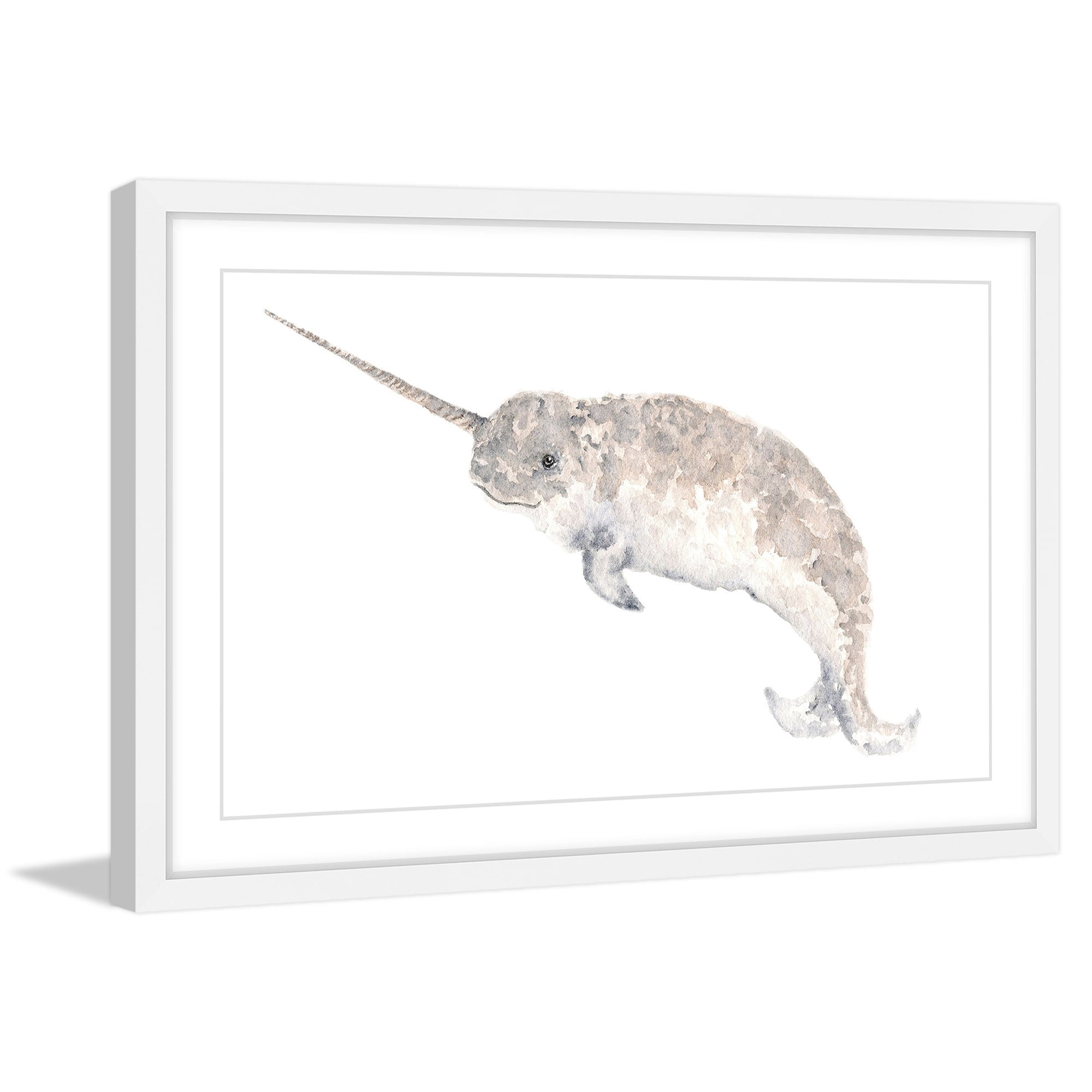 "Narwhal" Framed Painting Print