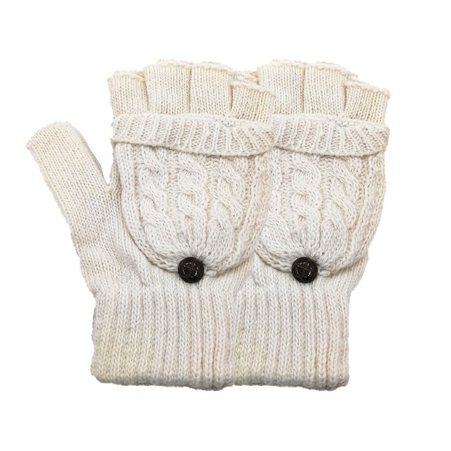 Jumpingount 1 par de guantes sin dedos Manoplas Diseño cuidadoso con tapa Protectores de dedos Ropa cómoda Accesorios de invierno blanco Type3 NO3