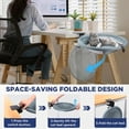 thumbnail image 4 of Wizlet Foldable Semi-Circular Cat Desk Bed, Space-Saving Clip-On Cat Bed with Soft Faux Fur for Desktop_A, 4 of 8