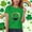Green, variant on ATOGUTA Girl Shirt Kids St. Patrick's Day Summer Tops Soft Casual Crewneck Basic Tees Green, Size 3T-15
