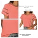 thumbnail image 5 of Camiseta de manga corta con encaje, camiseta de verano de manga corta con encaje para mujer, cuello redondo, ingeniería de precisión, 5 of 6