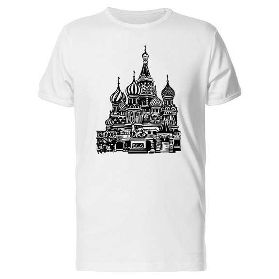 St. Basils Cathedral Sketch T-Shirt Men -Image by Shutterstock, Male 4X-Large
