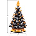thumbnail image 2 of Costway 15'' Pre-Lit Ceramic Hand-Painted Tabletop Halloween Tree Battery Powered Black, 2 of 10