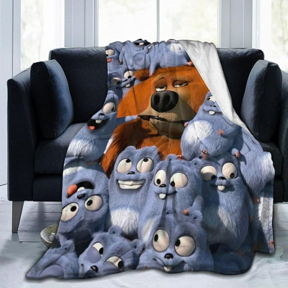 Grizzy and The Lemmings Style-53 Ultra-Soft Micro Warm Fuzzy Fleece Blanket Throw Gift Decoration For Home Car Camp Office 60"x50"