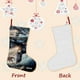 thumbnail image 3 of Pacific Rim Tema: Calcetines de Navidad, fino lino blanco para colgar en escaleras y chimenea, decoración navideña para el hogar, regalo de Navidad. 54cm × 38cm, 3 of 5