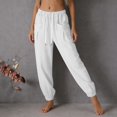thumbnail image 5 of Rhuody Women Pants Wide Leg Relax Fit High Waist Solid Color Trousers Elegant Clothing Xl White, 5 of 8