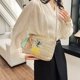thumbnail image 1 of Bolso de playa de paja para mujer Bolso de hombro de verano Bolso de embrague tejido (Blanco), 1 of 6