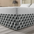 thumbnail image 1 of Abstract Bed Skirt, Continuous Modern Swirl Ornamental Halftone Background Engraving Like, Elastic Bedskirt Dust Ruffle Wrap Around for Bedding Decor, 4 Sizes, Charcoal Grey and White, by Ambesonne, 1 of 2