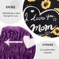 thumbnail image 5 of Gifts for Mom Blanket Sunflower Blanket Fleece Throw Blanket Mom Birthday Gifts I Love You Mom Blanket from Daughter or Son Super Soft Cozy Warm All Seasons Use (Sunflower, Throw(50"x60")), 5 of 6