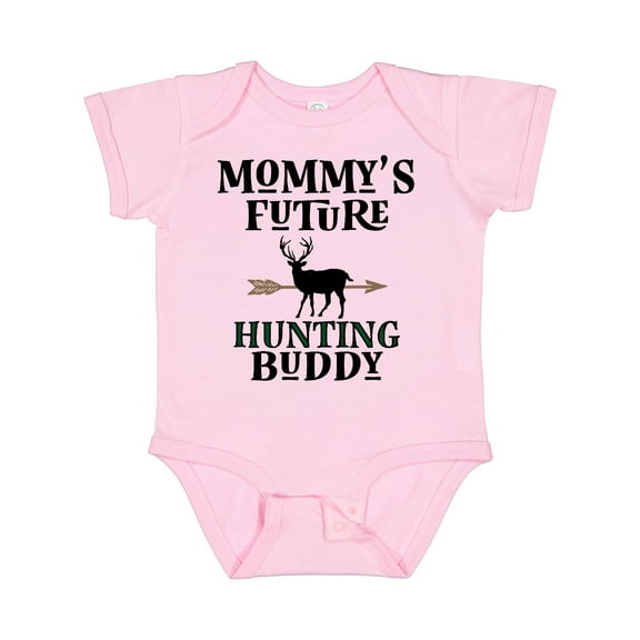 Inktastic Mommy Hunting Buddy Archery Boys or Girls Baby Bodysuit
