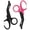 Black and Pink, variant on 2 Pack Nurses Scissors - 7.5 inch Bandage Scissors for Nurses with Carabiner, Fluoride-Coated Non-Stick Blades Stainless Steel Trauma Shears for Nurses, Doctors, and Nursing Students (Black)
