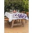 thumbnail image 3 of Outdoor Tablecloths with Umbrella Hole & Zipper, Purple Leaves Tablecloth Rectangle 60x84 Inch, Summer Botanical Waterproof Table Cloth, Patio/Pool/Picnic Table Covers, 3 of 8