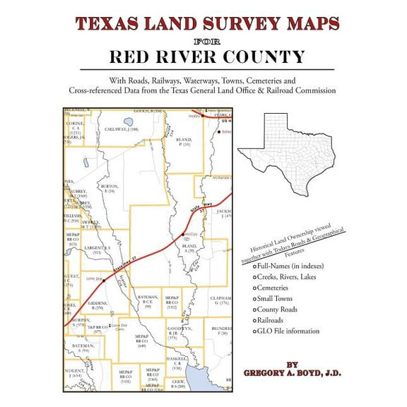Texas Land Survey Maps for Red River County (Paperback)