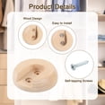 thumbnail image 3 of 6Pack Wooden Closet Rod Holders, Rod Brackets Support with Screws for 20mm Rods, 3 of 6