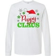 thumbnail image 3 of Inktastic Poppy Claus with Christmas Santa Hat and Snowflakes Long Sleeve T-Shirt, 3 of 5