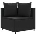 thumbnail image 3 of vidaXL 8 Piece Patio Sofa Set with Cushions Black Poly Rattan, 3 of 11