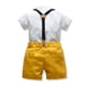 thumbnail image 5 of Ropa Para Bebés, Ropa Para Niños Pequeños, Blusa De Manga Corta A La Moda, Mono De Color Sólido, Traje De Caballero Blanco Odeerbi LM103-11388, 5 of 9