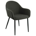thumbnail image 3 of Emma Fabric Upholstered Dining Arm Chair Charcoal (Set of 2), 3 of 13
