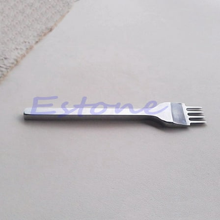 hejhncii 1 PC 4mm 4 Prong Leather Craft Lacing Stitching Punche Hole Punch Tool