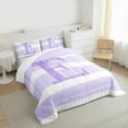 thumbnail image 4 of Homewish Initial Letter E Bedding Comforter Set, Cartoon Monogrammed Twin Comforter Sets, Princess Ribbon Bedding Set, Luxury Bedroom Decor,2-Piece, 4 of 9