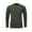 Army Green, variant on KIHOUT Clearance Men's Long Sleeves Shirts Tops Solid Long Sleevesd T-shirt With Crew Neck Pullover And Zipper