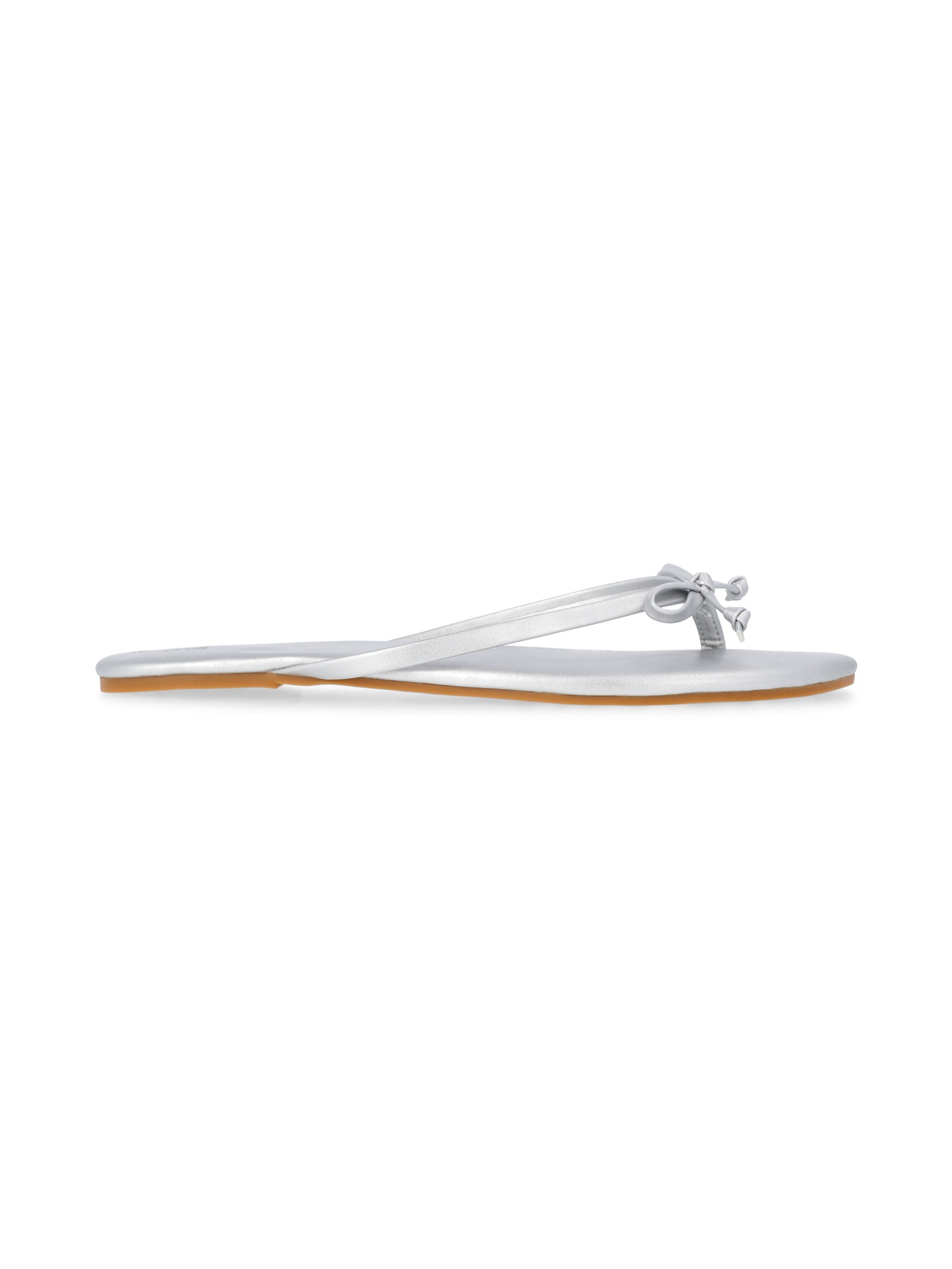 Time and Tru Women's Barely There Bow Thong Sandals
