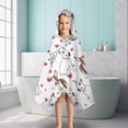 thumbnail image 6 of Bull Terriers and Hearts Hooded Bath Towel，50"x30" for Ages 3 To 12 Kids, Quick Dry Lightweight Soft Microfiber Hood Beach Towel Cover Up for Kids, 6 of 7