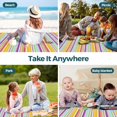 thumbnail image 4 of Picnic Blanket 79 Inch XL Outdoor Mat Green Rainbow Toddler x Extra Large Inch, 4 of 5
