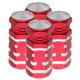 thumbnail image 1 of COMPUKAS 4Ud Tapones De Para En Aluminio Rojo Con Multigroove Para Uso Automóvil, 1 of 8