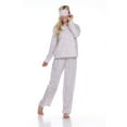 thumbnail image 4 of White Mark Women's Three-Piece Button-Down Pajama Set, 4 of 5
