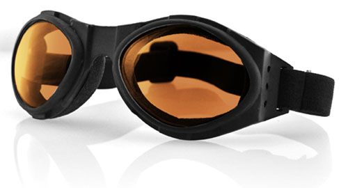 BUGEYE GOGGLE, BLACK FRAME, AMBER LENS by Zan Headgear