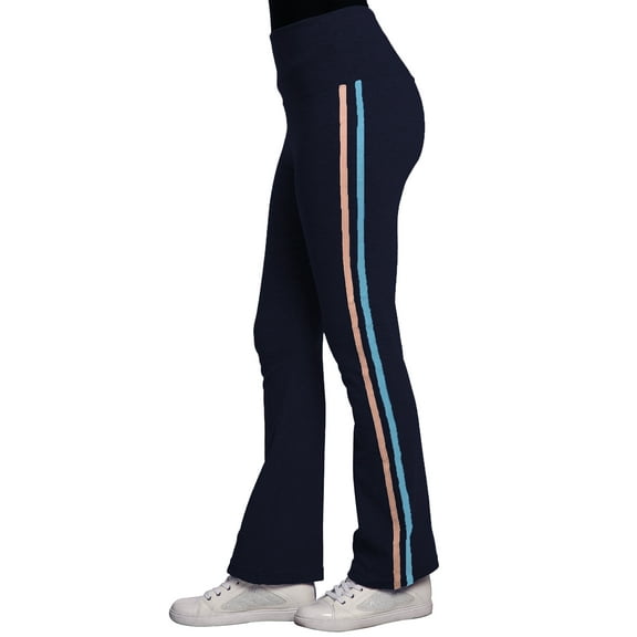 Sweet Vibes Women's Double Stripe Stretch Rib Sweatpants