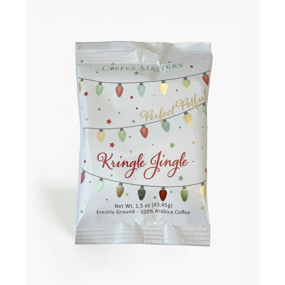 Coffee Masters Kringle Jingle Christmas Perfect Potfuls 1.5 oz Ground Coffee Packets (12 Pack)