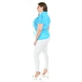 thumbnail image 3 of Blusa con detalle de olanes Roman Fashion /Tallas Extras, 204 (Azul claro) azul 42, 3 of 6