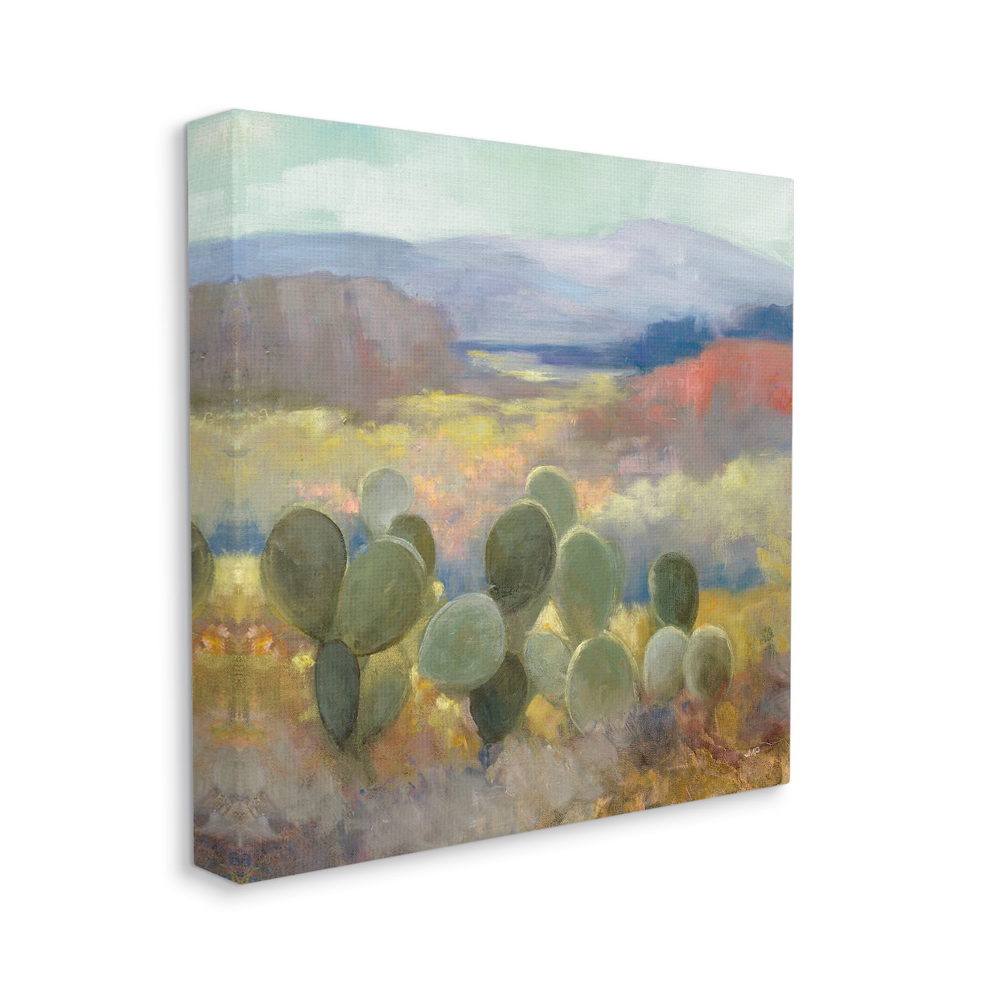 Stupell Industries Prickly Pear Cactus Plant Soft Desert Canyon Landscape, 30 x 30,Design by Julia Purinton