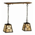 thumbnail image 7 of Meyda 150975 28 in. Diamond Craftsman 2 Light Island Pendant, Mahogany Bronze, 7 of 7