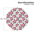 thumbnail image 2 of Honeii Rose Flowers print Leather Coaster Set of 4, ideal for safeguarding your furniture from drinks spills and effortless cleanup-Octagon, 2 of 6