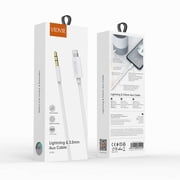 VIDVIE iPhone Compatible Aux Cable Jack Audio Connector Data Sync Cable AL1108 5 Feet 3.5mm Auxiliary Cable (iPhone Audio Link to Car Jack, Headphones & Speakers) (White) Support All iOS Version