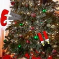 thumbnail image 2 of Adorno colgante de árbol de Navidad con patas de elfo de Papá Noel de felpa navideña, decoración de puerta, 2 of 2