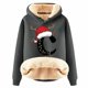 thumbnail image 1 of WILLBEST Sudaderas para Mujer, Sudadera con Capucha Estampada con Letras Navideñas, Lana Gruesa, Cálida para Invierno, Estilo Pullover, Sudadera de Moda XX-Grande, 1 of 4