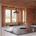 thumbnail image 4 of Pemberly Row Black 34" Single Bowl Granite Composite Kitchen Sink w/ Drainboard, 4 of 9